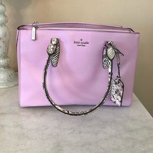 💜👛 Kate Spade Dani Exotic Medium Triple Compartment Satchel 👛💜